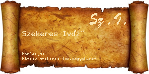 Szekeres Ivó névjegykártya