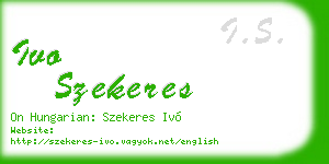 ivo szekeres business card