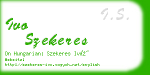 ivo szekeres business card